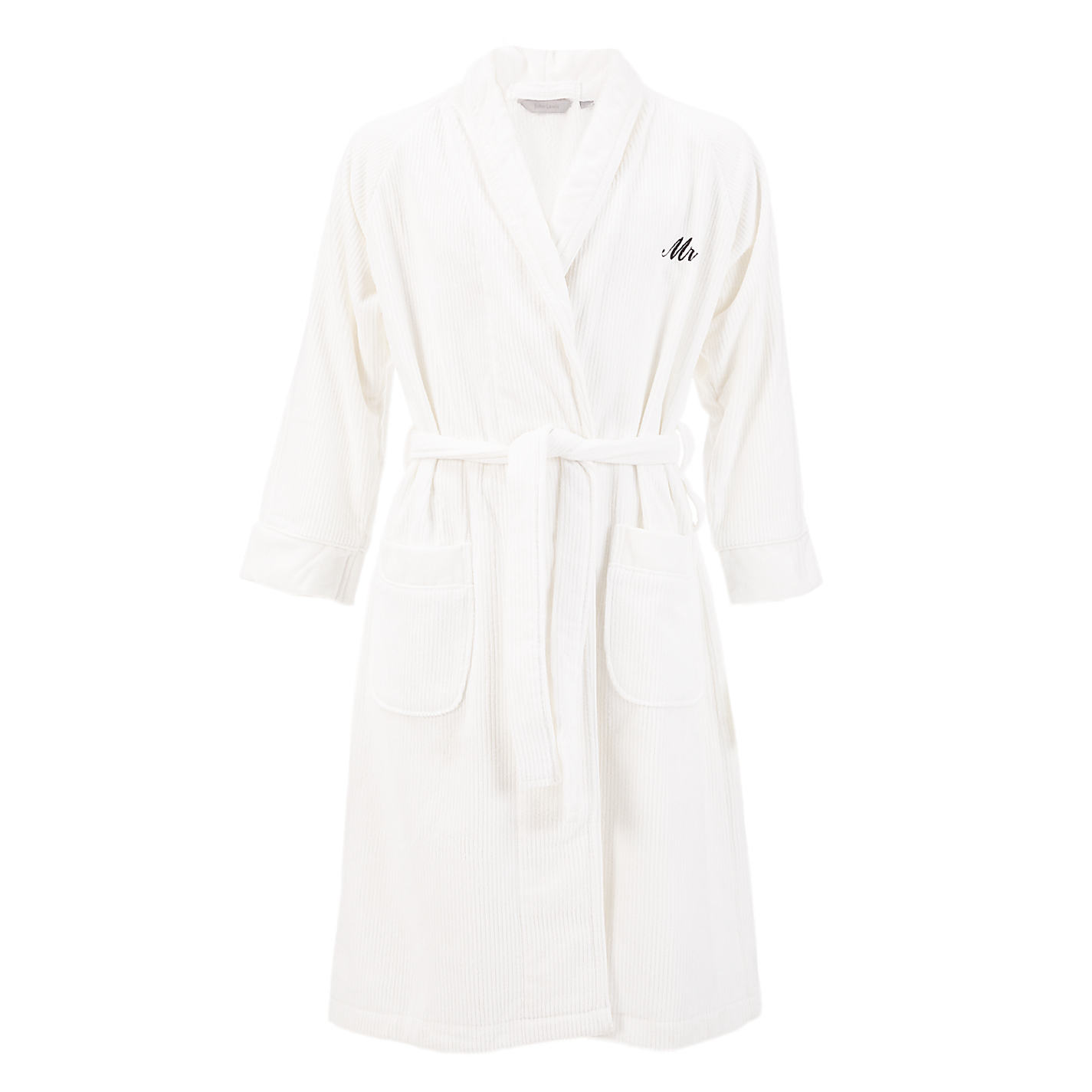 Buy John Lewis Mr Luxury Bath Robe, White | John Lewis