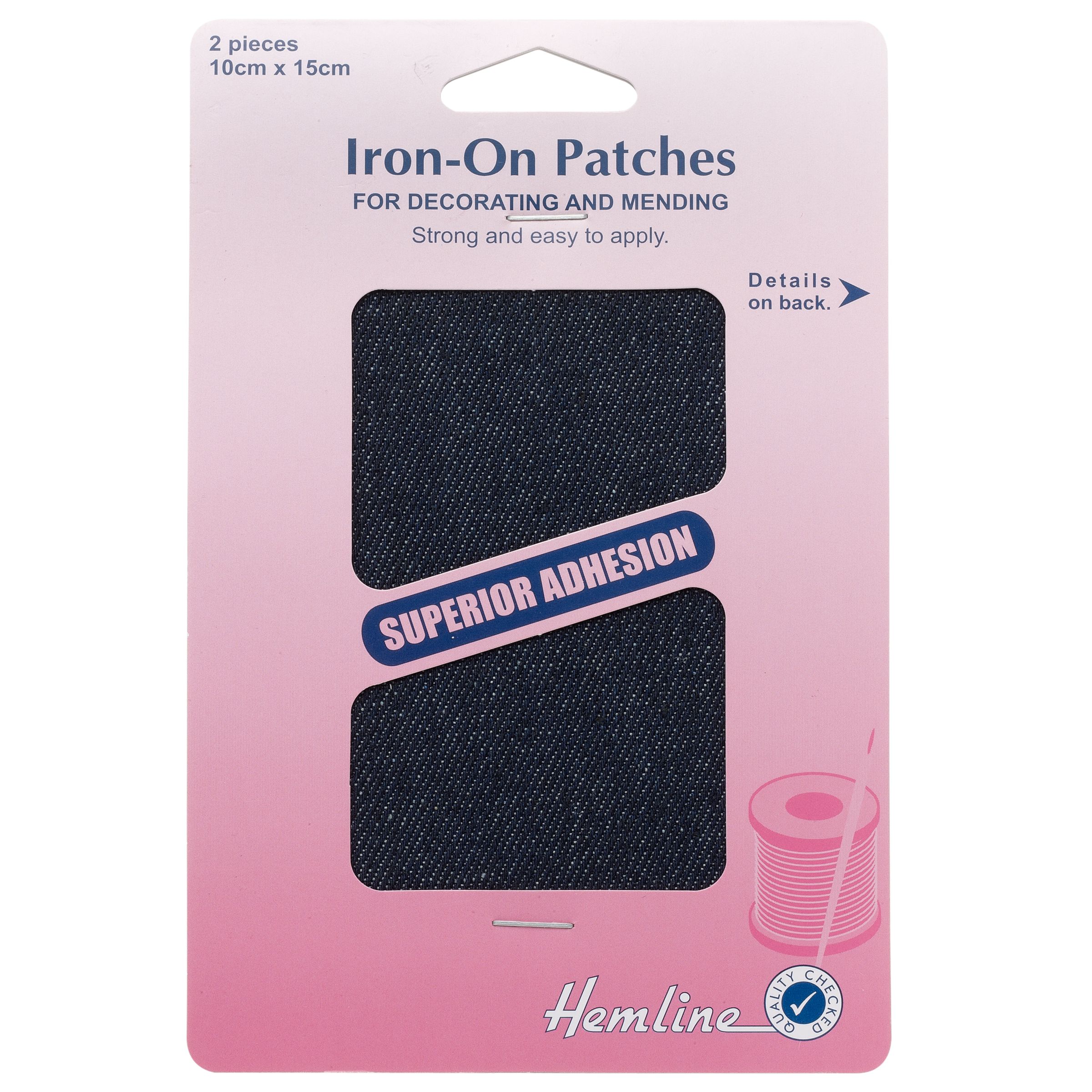 Hemline Iron-On Denim Patches