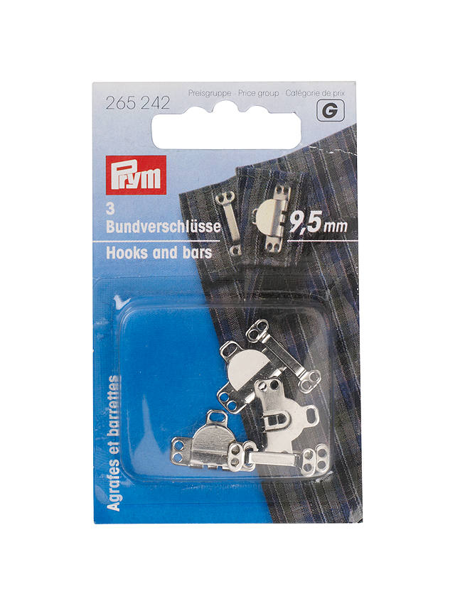 Prym Trouser Mini Hook & Bar, 9mm, White