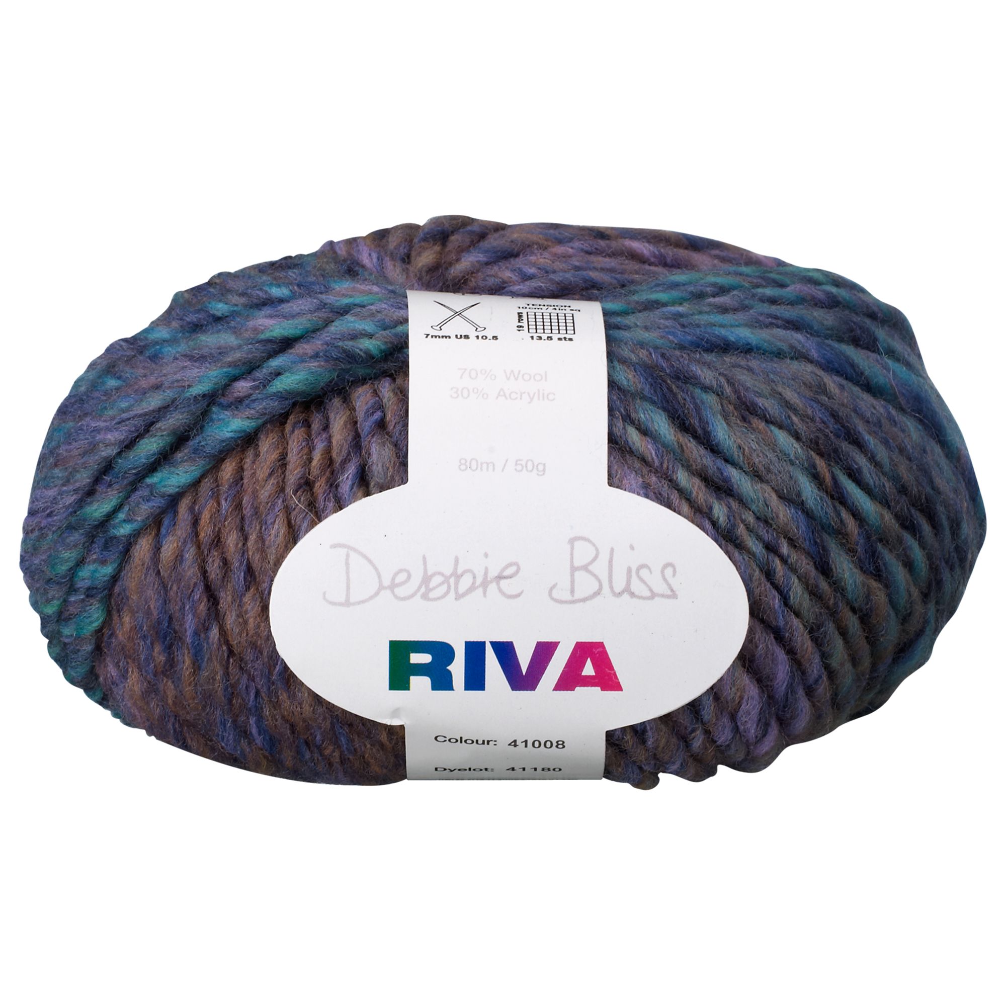 Debbie Bliss Riva Chunky Yarn, 50g, Heath 008