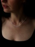 Nina B Silver Slim Popcorn Chain Necklace, 45 cm