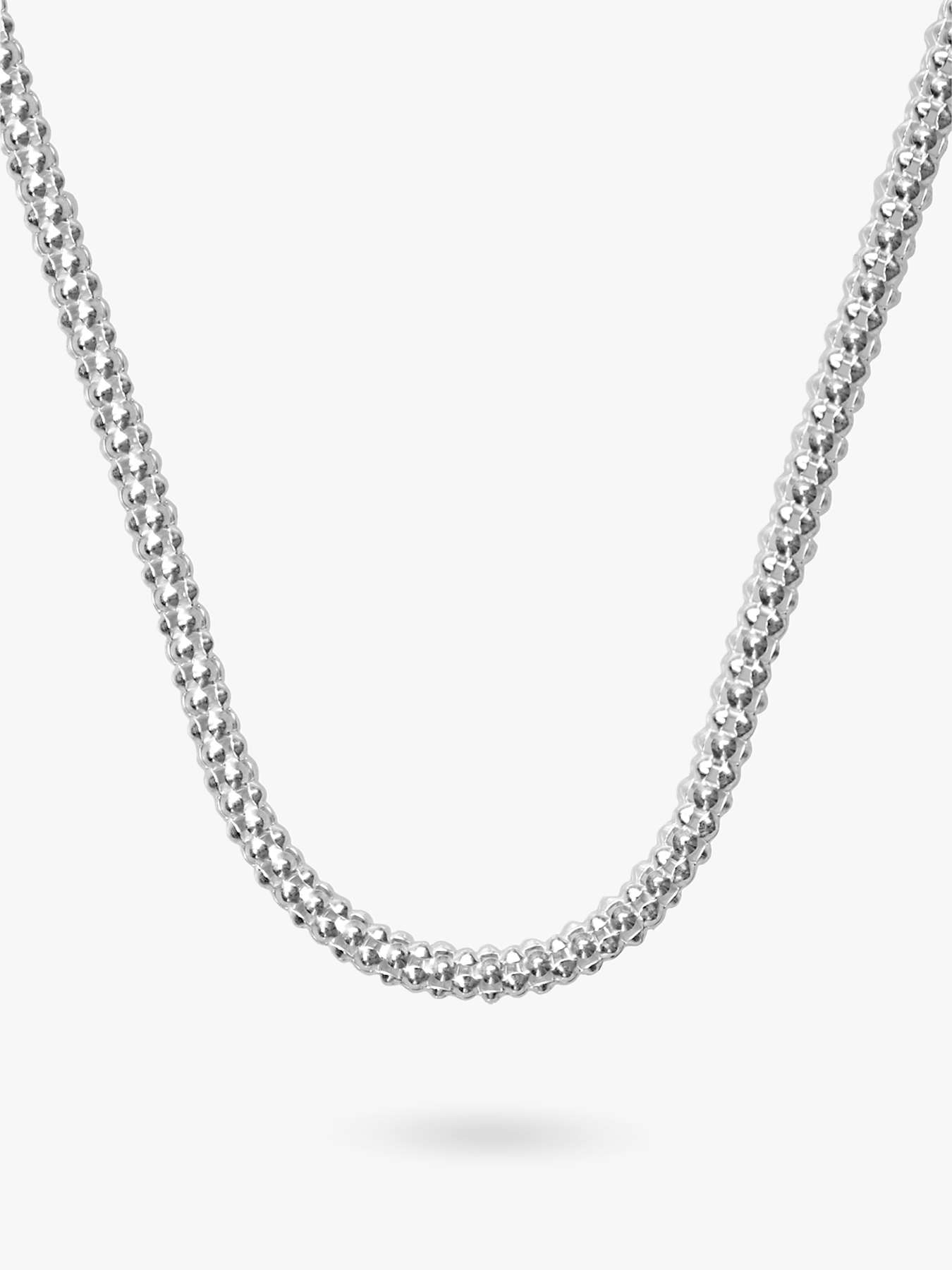 Buy Nina B Unisex Silver Chunky Popcorn Chain Necklace Online at johnlewis.com