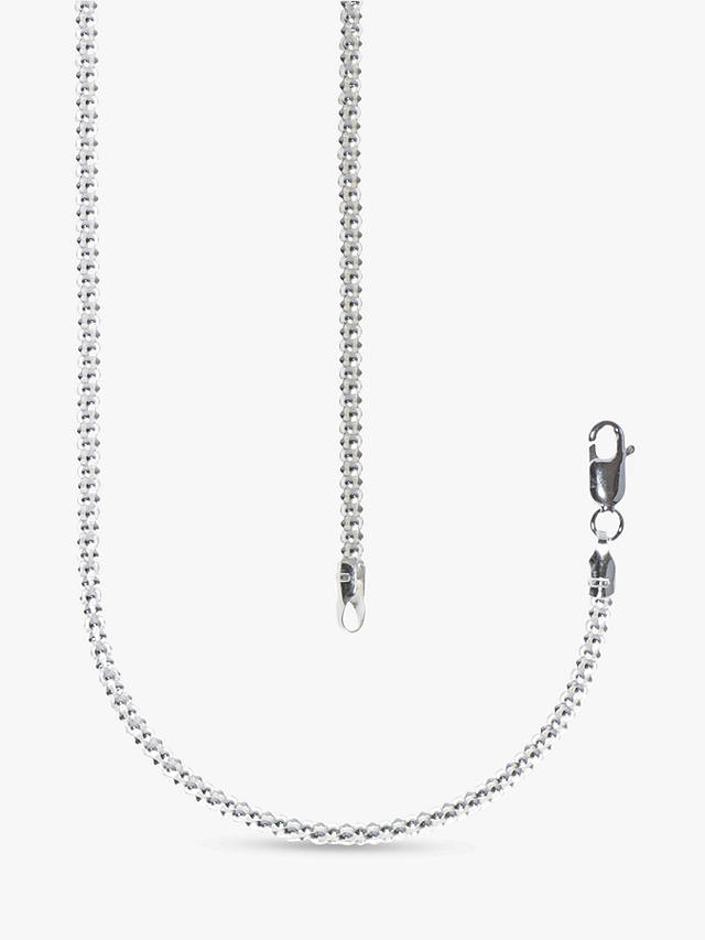 Nina B Unisex Silver Chunky Popcorn Chain Necklace
