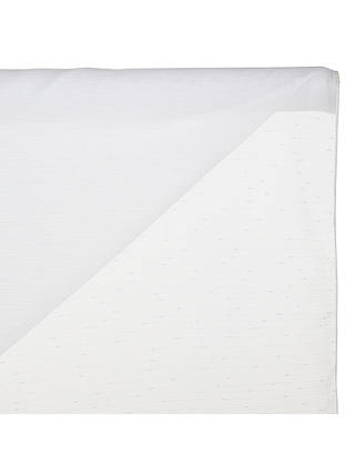 John Lewis Nina Slot Headed Voile Fabric, White, Drop 137cm