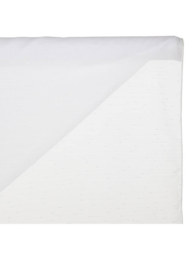 John Lewis & Partners Nina Slot Headed Voile Fabric, White, Drop 91cm