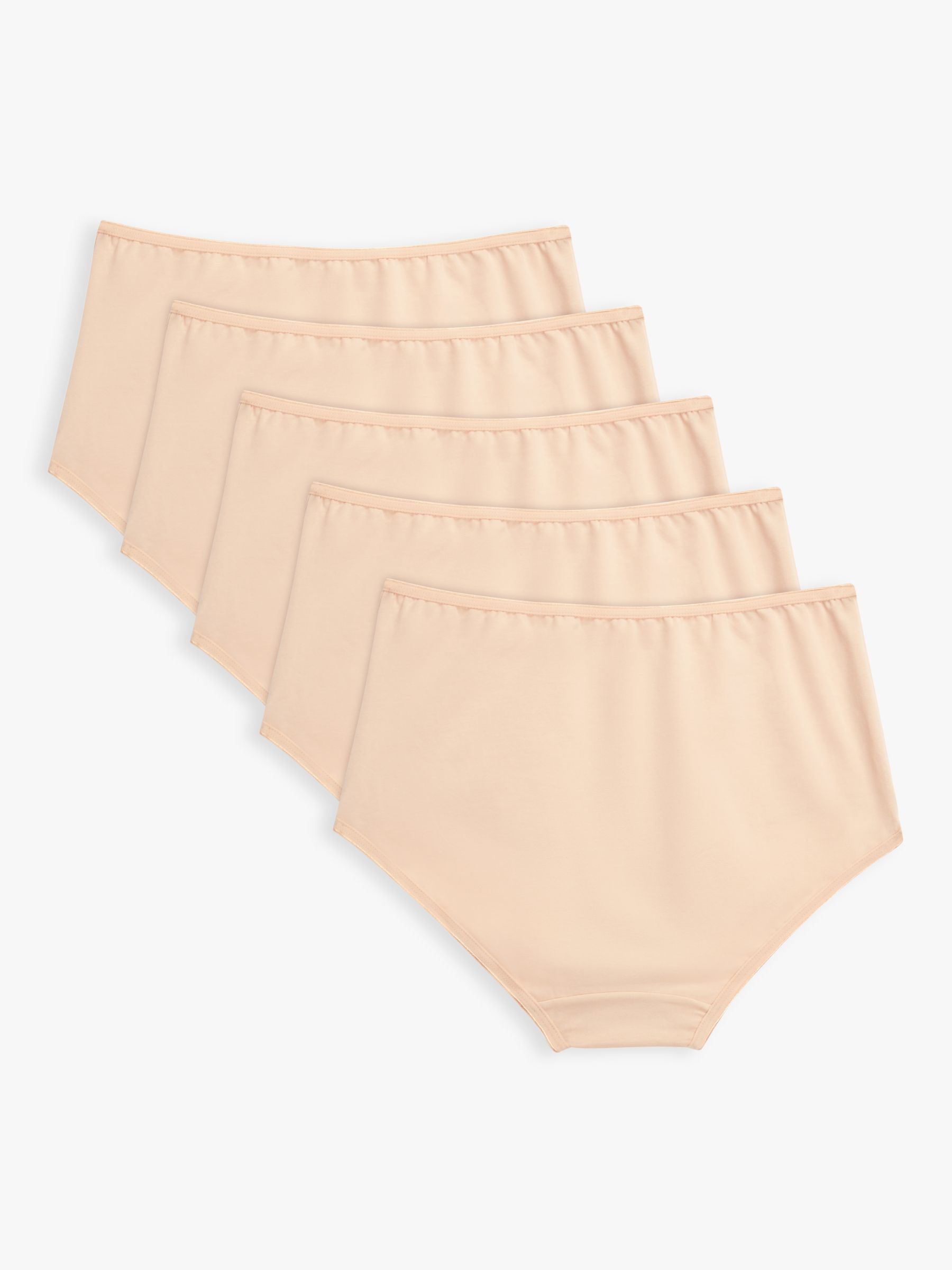 John Lewis ANYDAY Cotton Full Briefs, Pack of 5, Almond at John