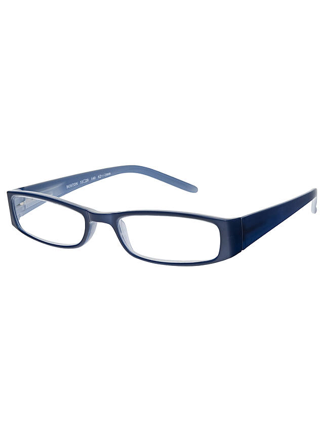 Magnif Eyes Unisex Very Narrow Fit Ready Readers Boston Glasses, Marine