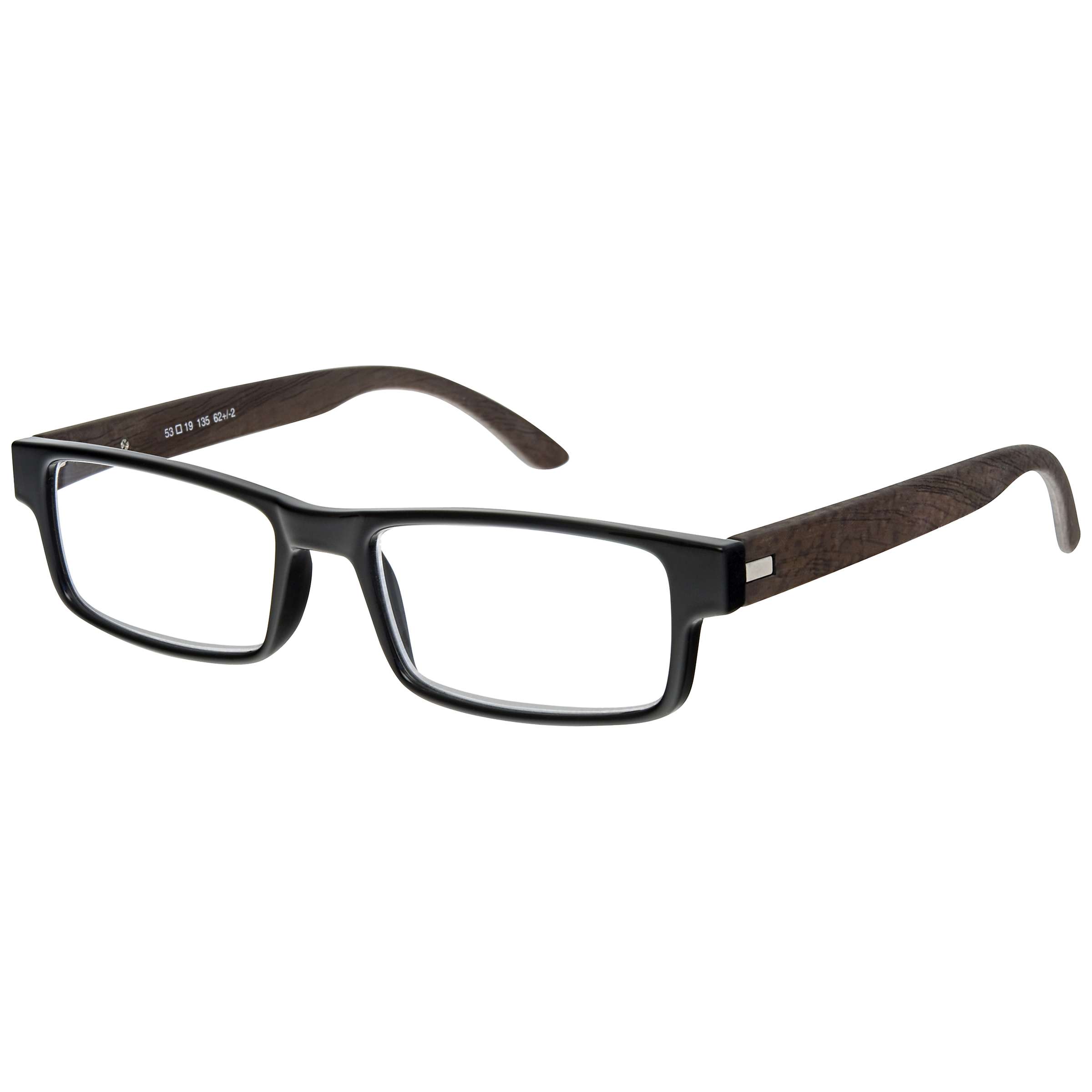 Buy Magnif Eyes Unisex Average Fit Ready Readers Oakland Glasses, Ebony Online at johnlewis.com