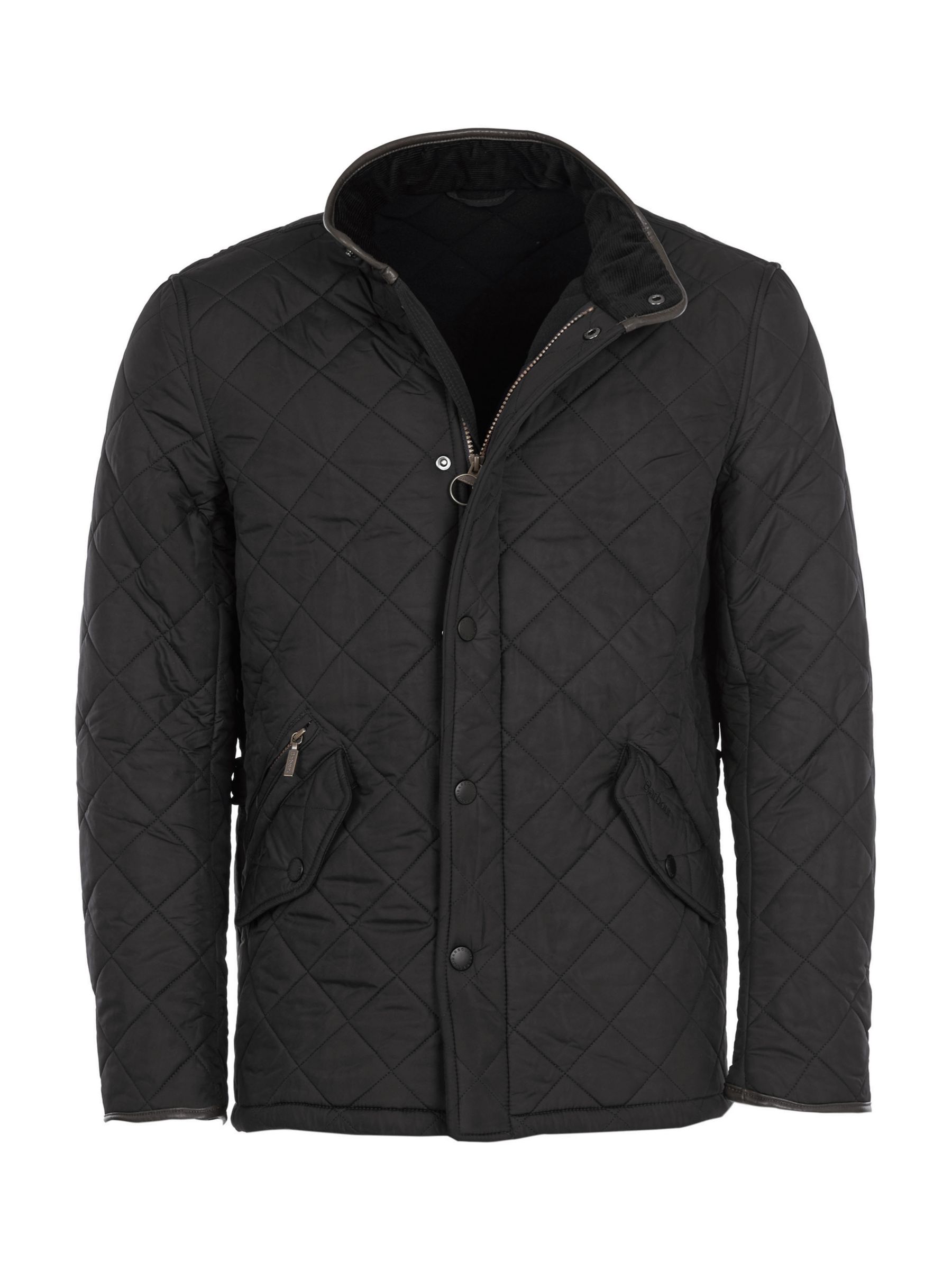 Barbour Lifestyle Powell Quilted Jacket, Black at John Lewis & Partners