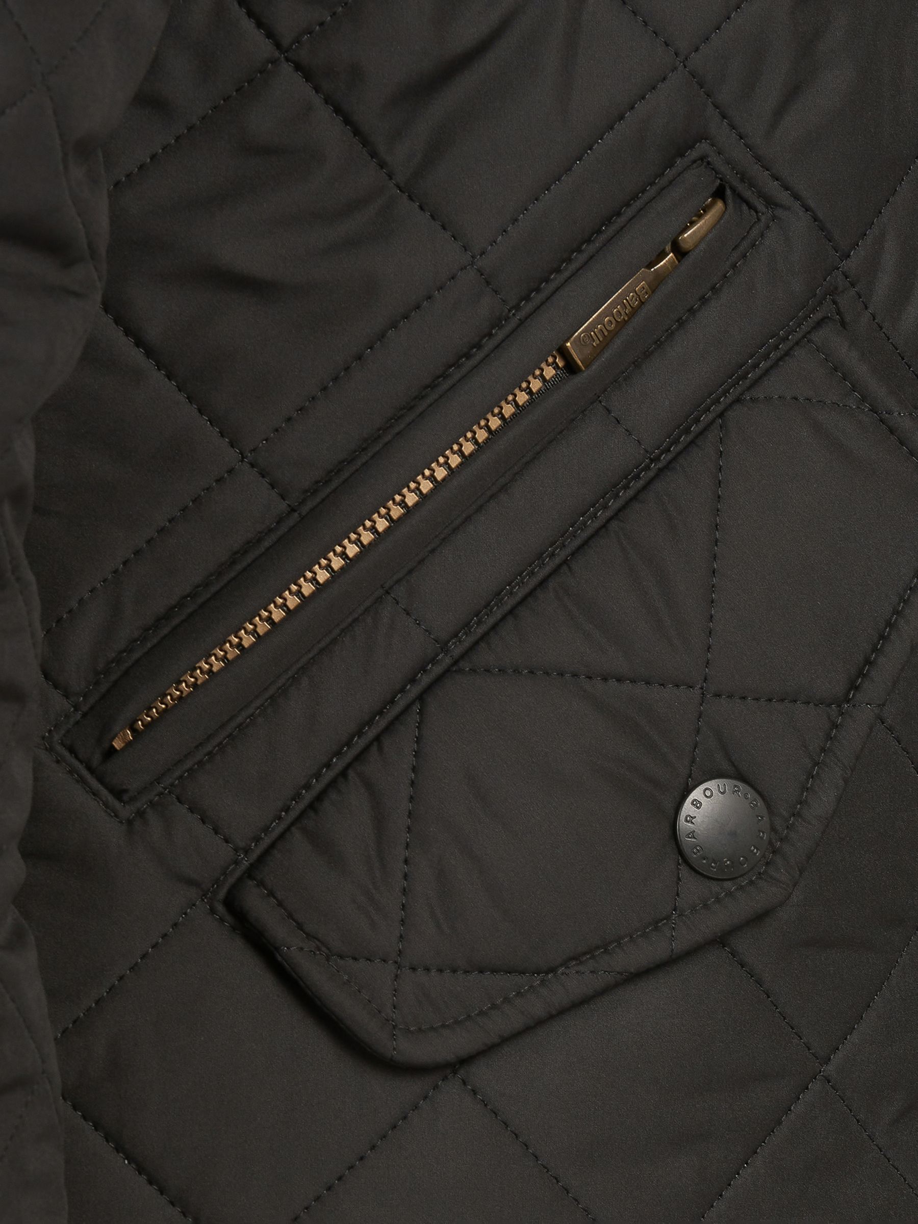 Barbour Powell Quilted Jacket, Black, M