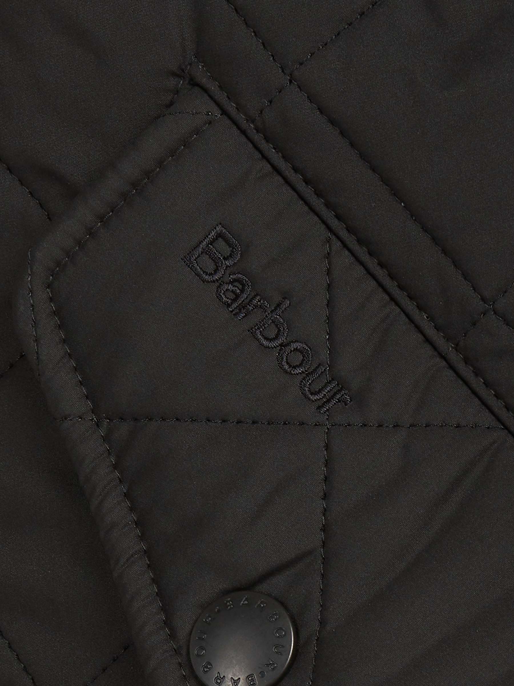 Barbour Powell Quilted Jacket, Black at John Lewis & Partners