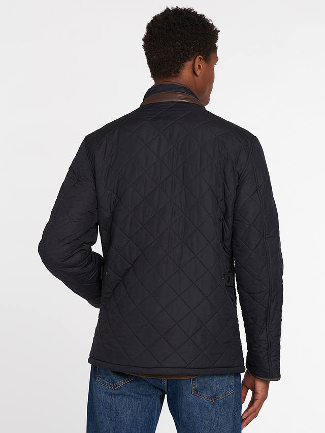 Barbour Powell Quilted Jacket, Navy at John Lewis & Partners