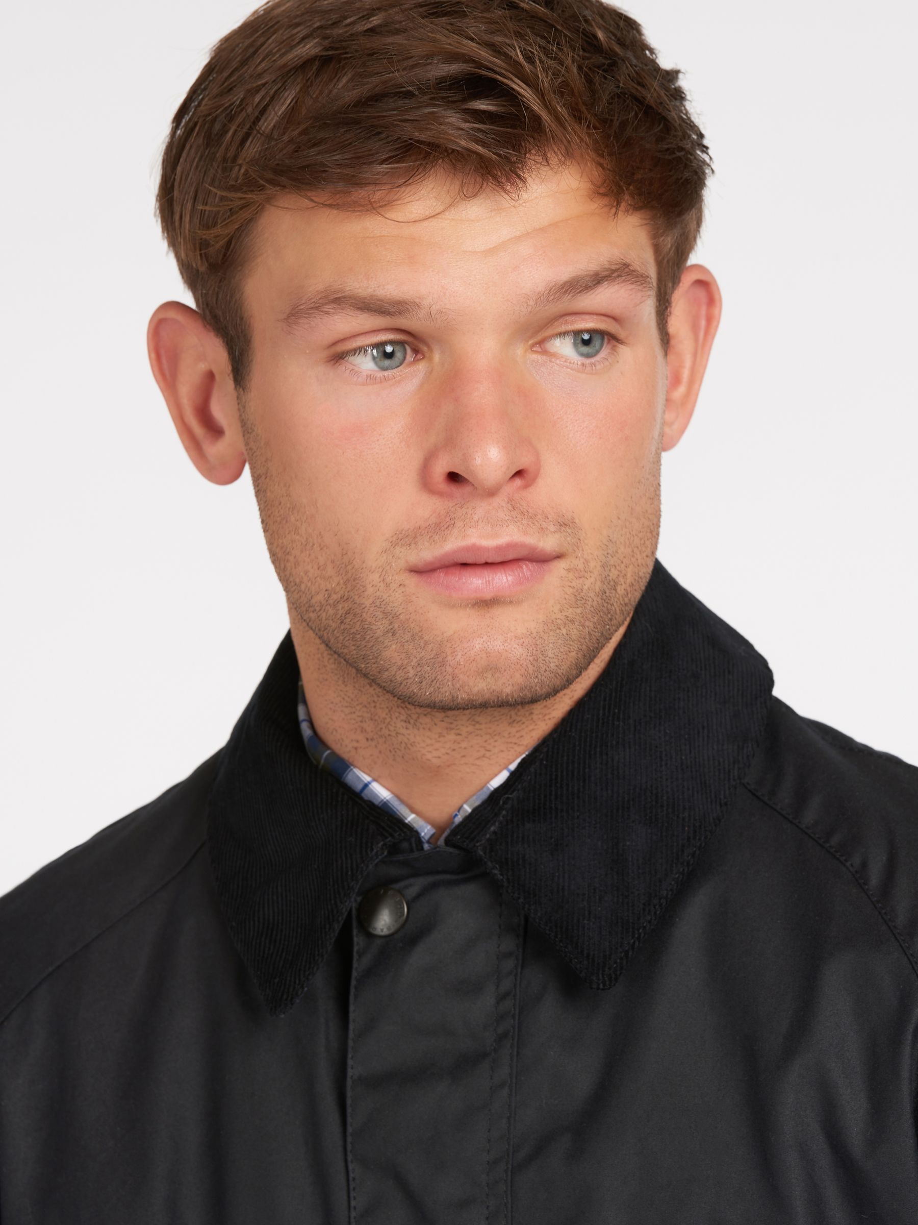 Barbour Ashby Waxed Field Jacket, Navy, S