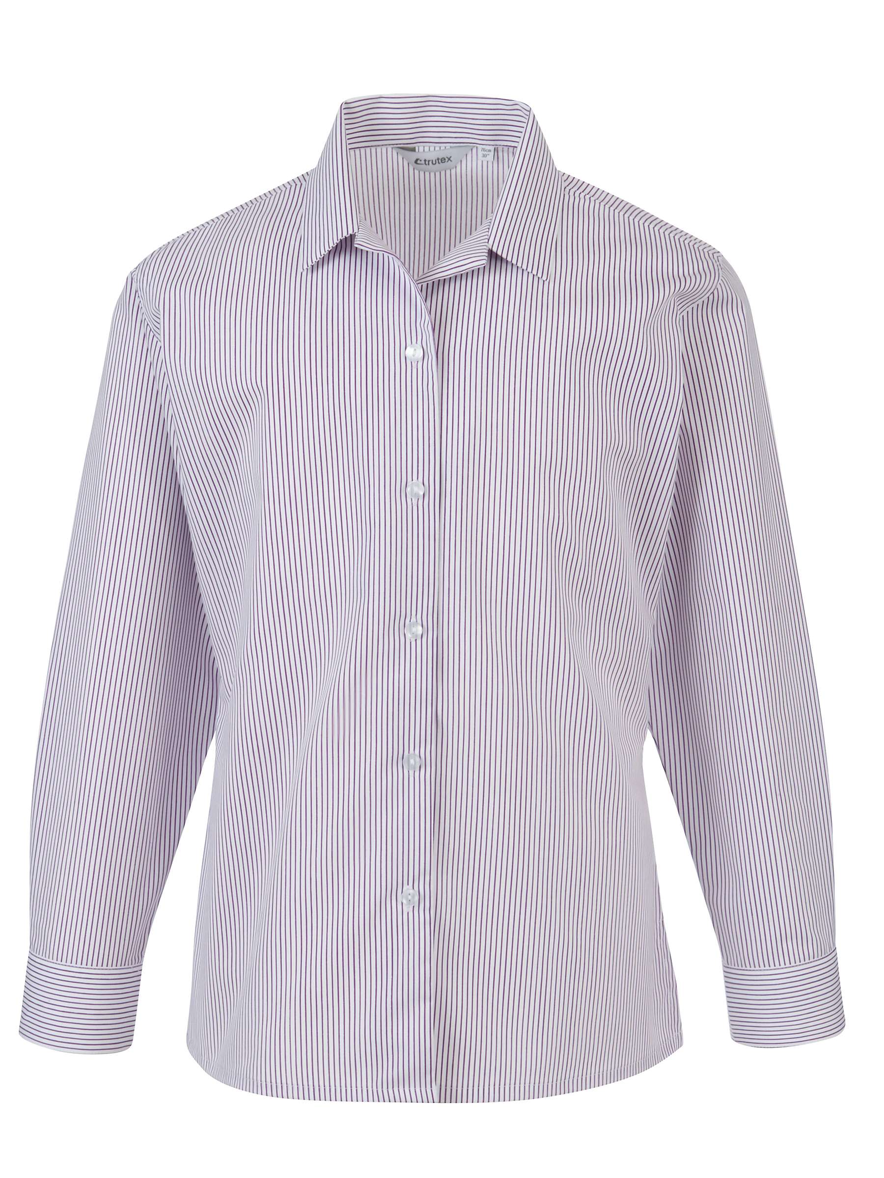 Buy The Perse Upper School Girls' Long Sleeved Revere Collar Blouse, Pack of 2, Purple Online at johnlewis.com