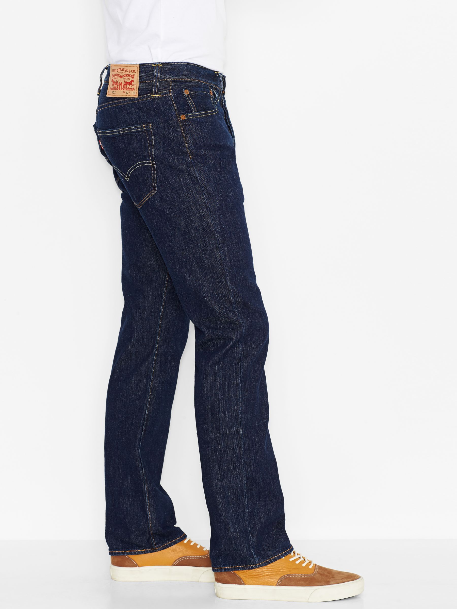 Buy Levi's 501 Original Straight Jeans, One Wash | John Lewis