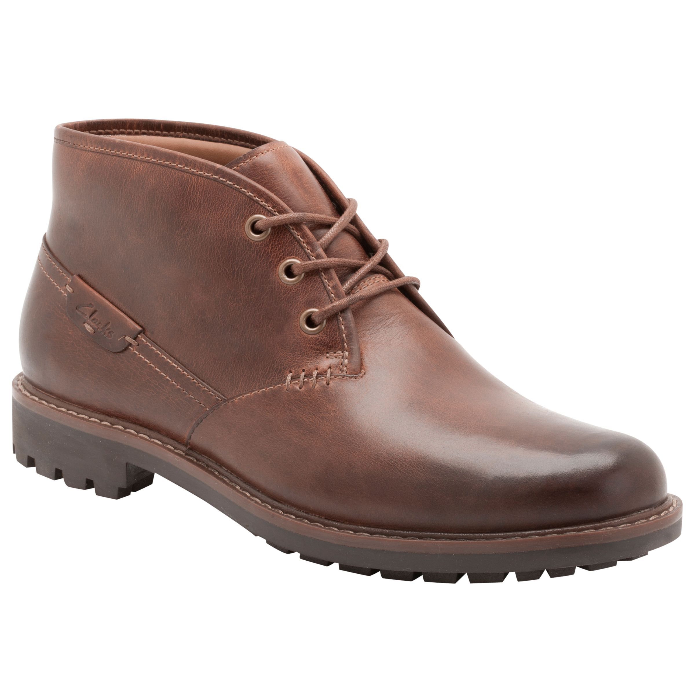 clarks montacute duke leather chukka boots dark brown