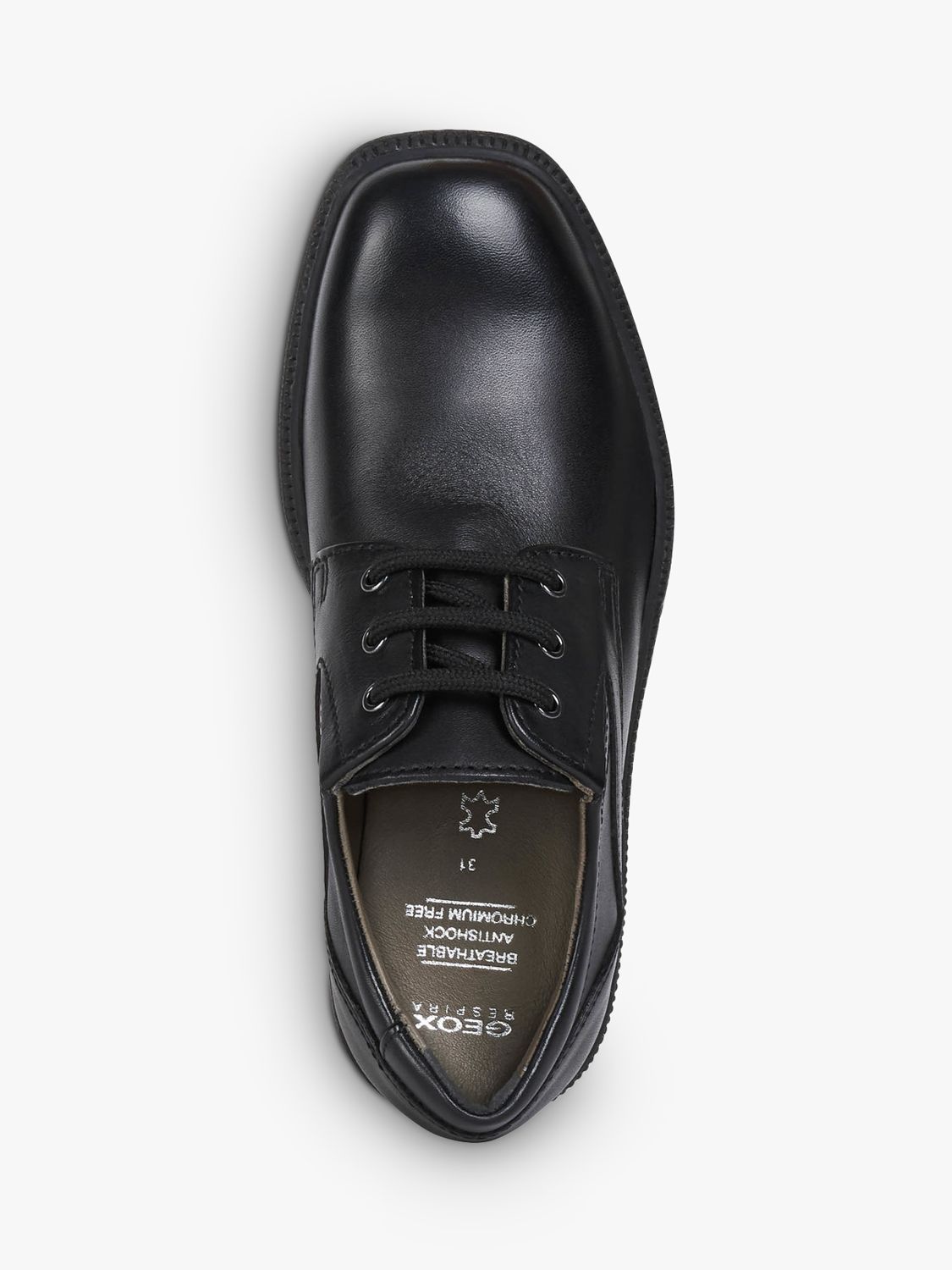 Dólar prefacio novato Geox Kids' Federico Laced Shoes, Black at John Lewis & Partners