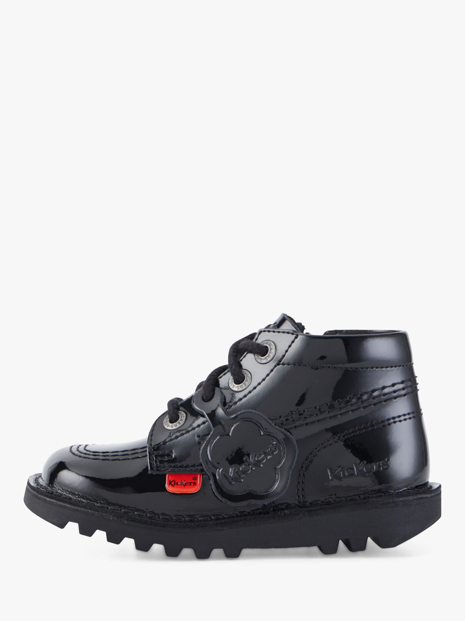 Kickers Kids' Hi Boots, Black Patent, Black Patent, 25