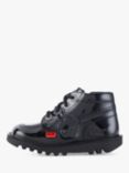 Kickers Children's Hi Boots, Black Patent