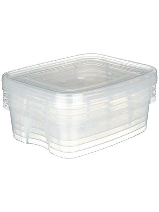 John Lewis & Partners The Basics Storage Containers, Set of 4