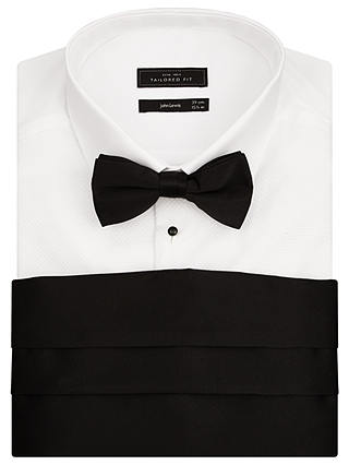 John Lewis & Partners Tailored Fit Dress Shirt Set, White/Black