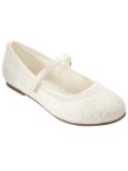 John Lewis & Partners Children's Lace Overlay Bridesmaids' Shoes, Ivory