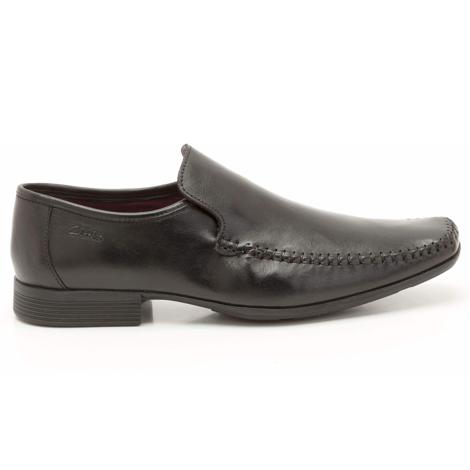 clarks ferro step loafers black