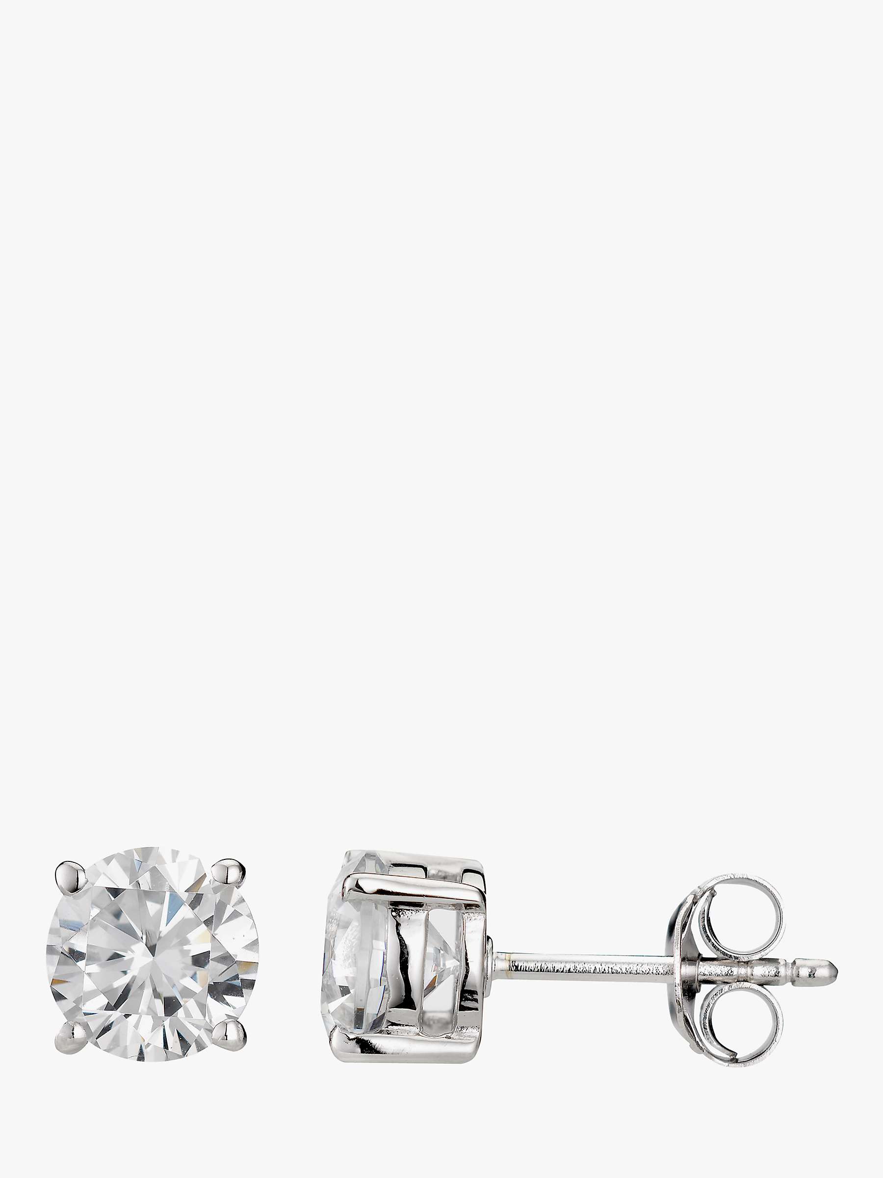 Buy Jools by Jenny Brown Round Cubic Zirconia Stud Earrings, Silver Online at johnlewis.com