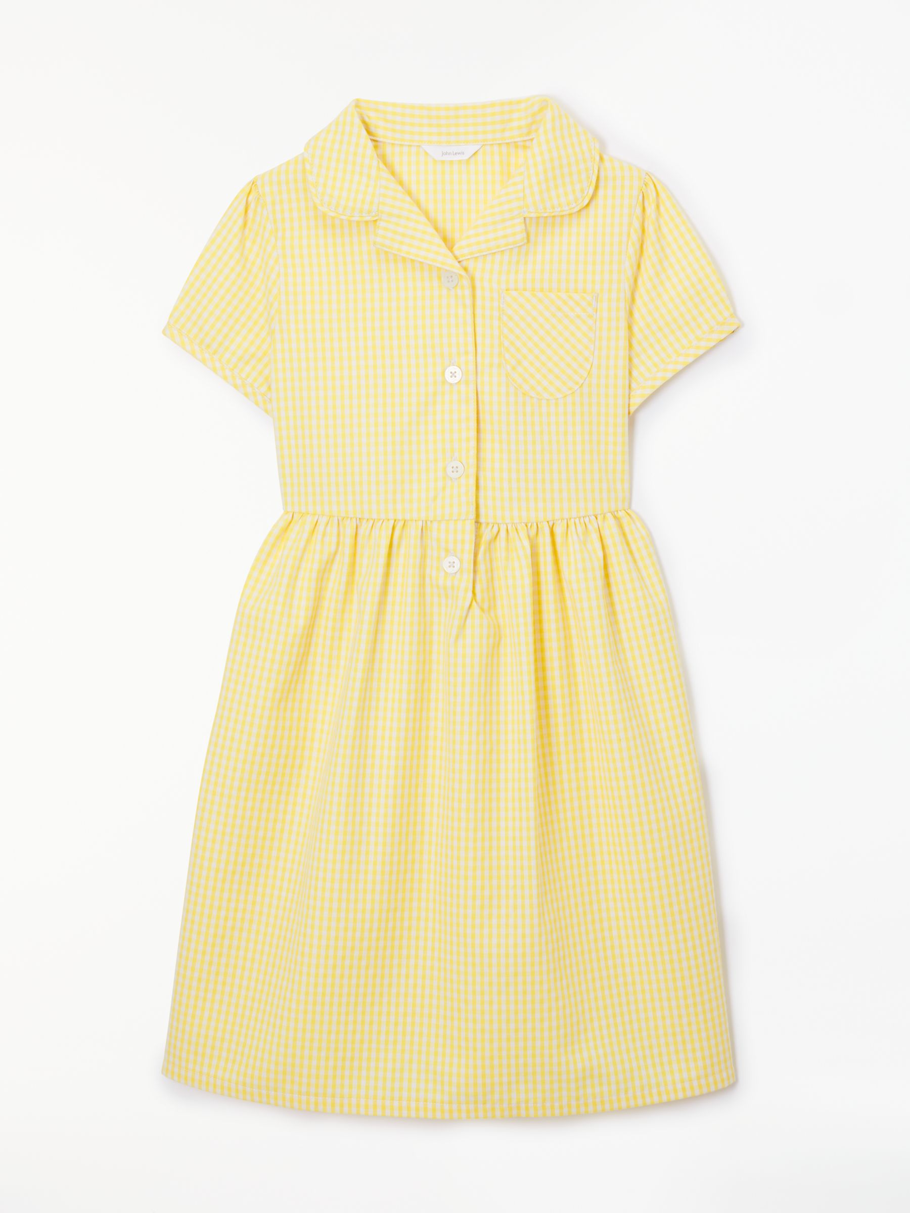 John Lewis & Partners School Belted Gingham Checked Summer Dress at ...