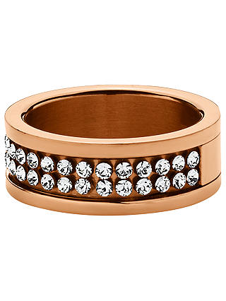 DYRBERG/KERN Fratianne Rose Gold Plated Swarovski Crystal Ring