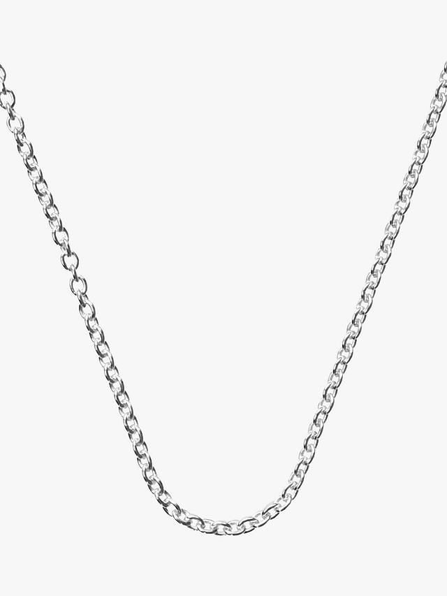 Nina B Silver Trace Chain Necklace