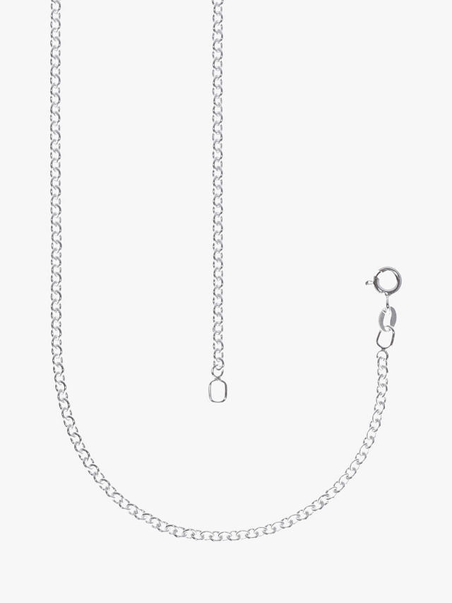 Nina B Silver Trace Chain Necklace