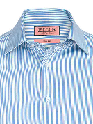 Thomas Pink Slim Fit Elley Stripe Shirt