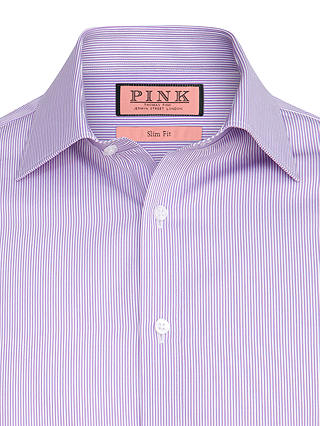 Thomas Pink Slim Fit Elley Stripe Shirt