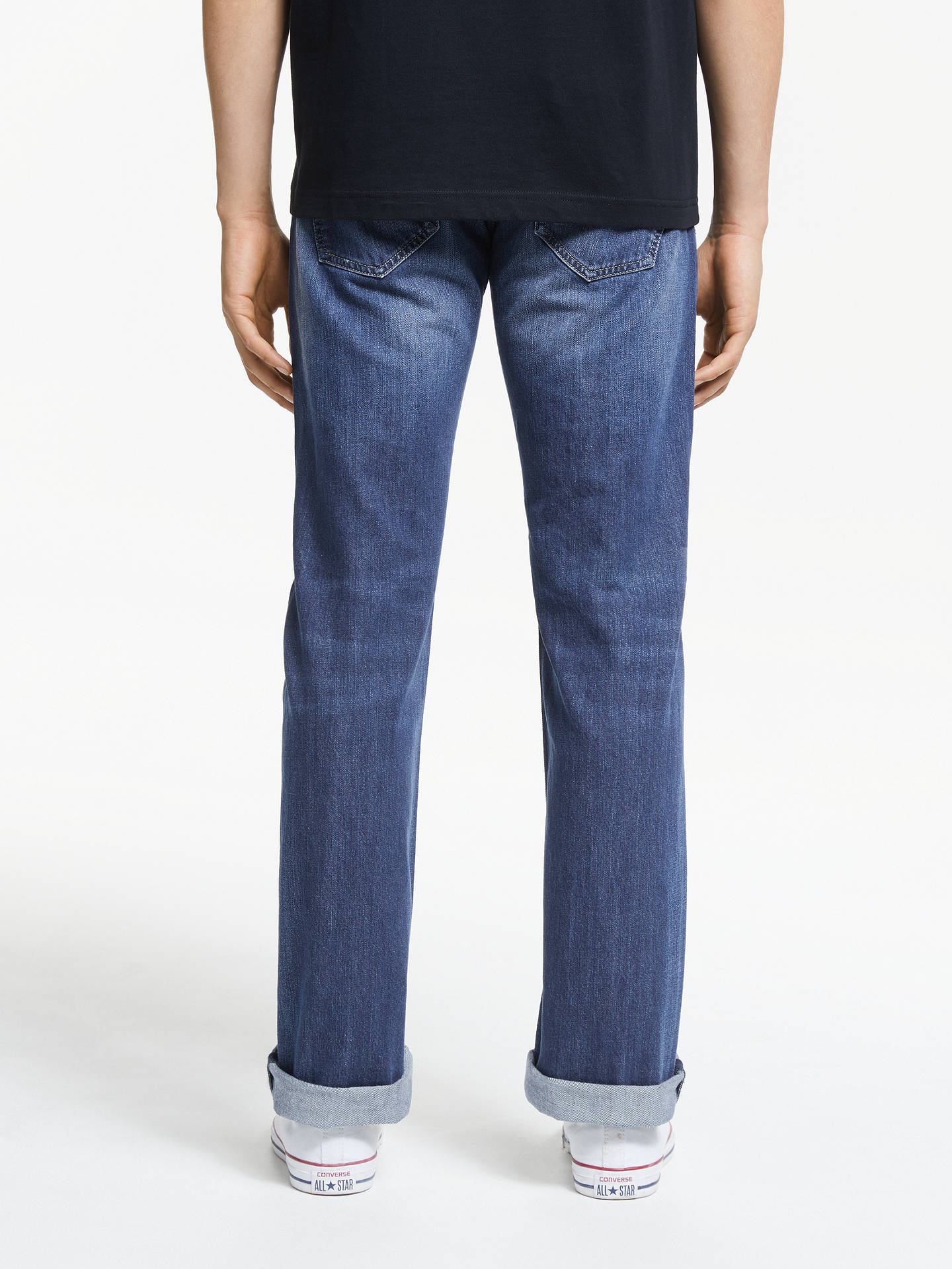 Diesel Larkee Straight Jeans, Blue 8XR at John Lewis & Partners