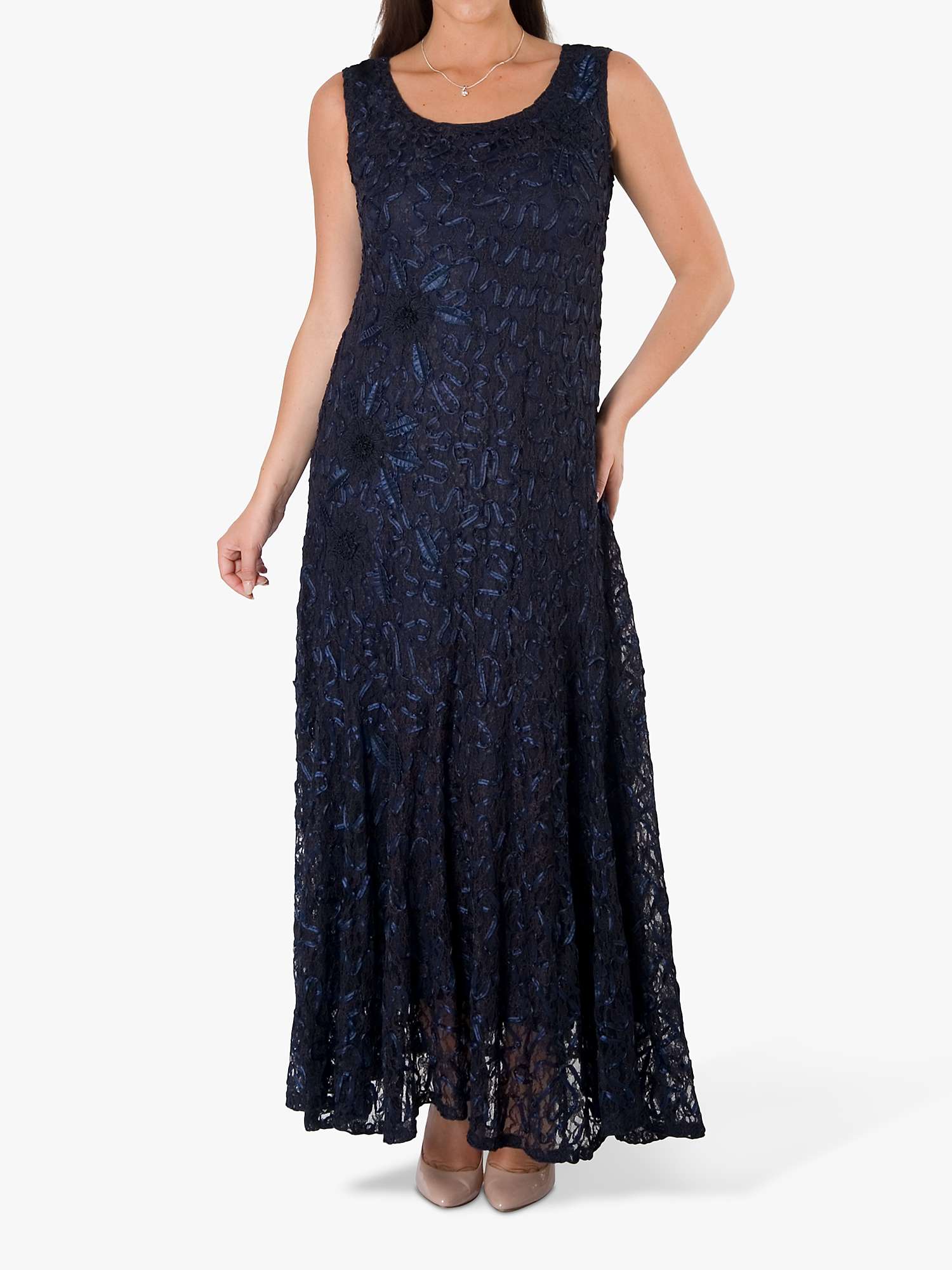 Buy Chesca Cornelli Lace Dress, Navy Online at johnlewis.com