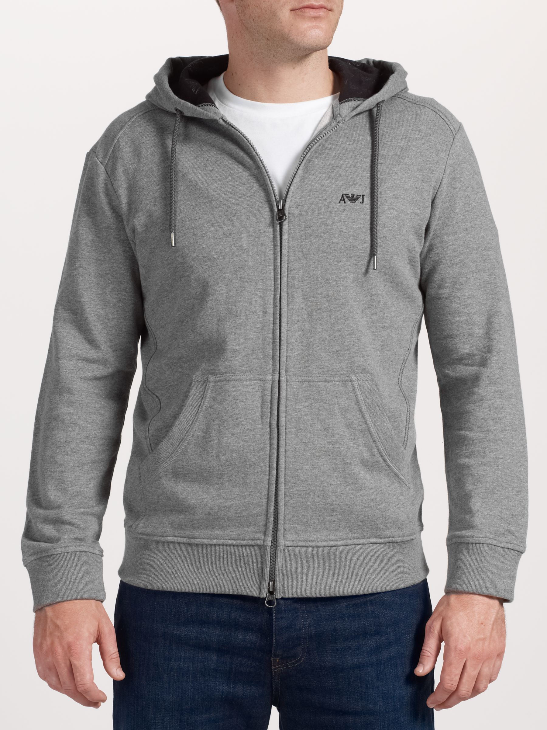 armani jeans grey hoodie