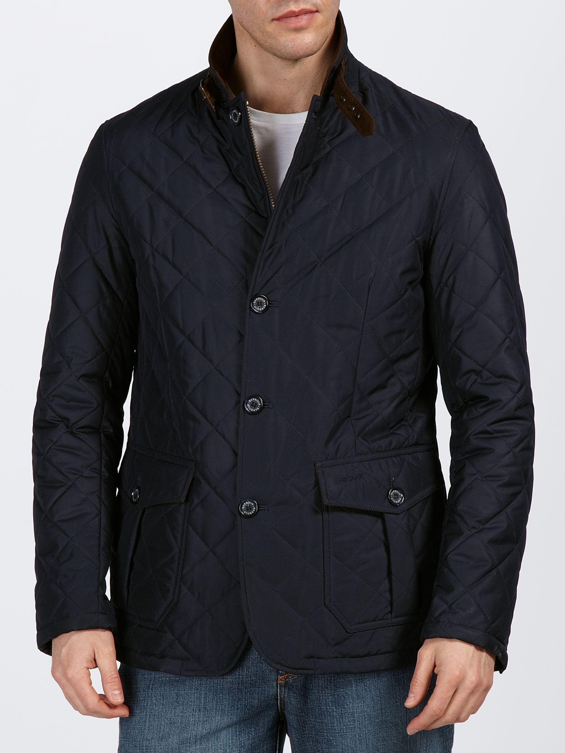 barbour lutz navy quilted jacket