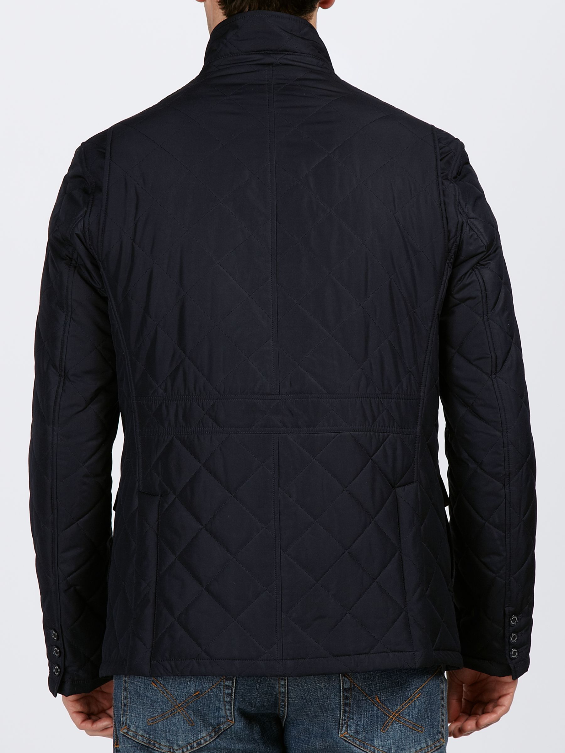 barbour lutz quilted jacket navy