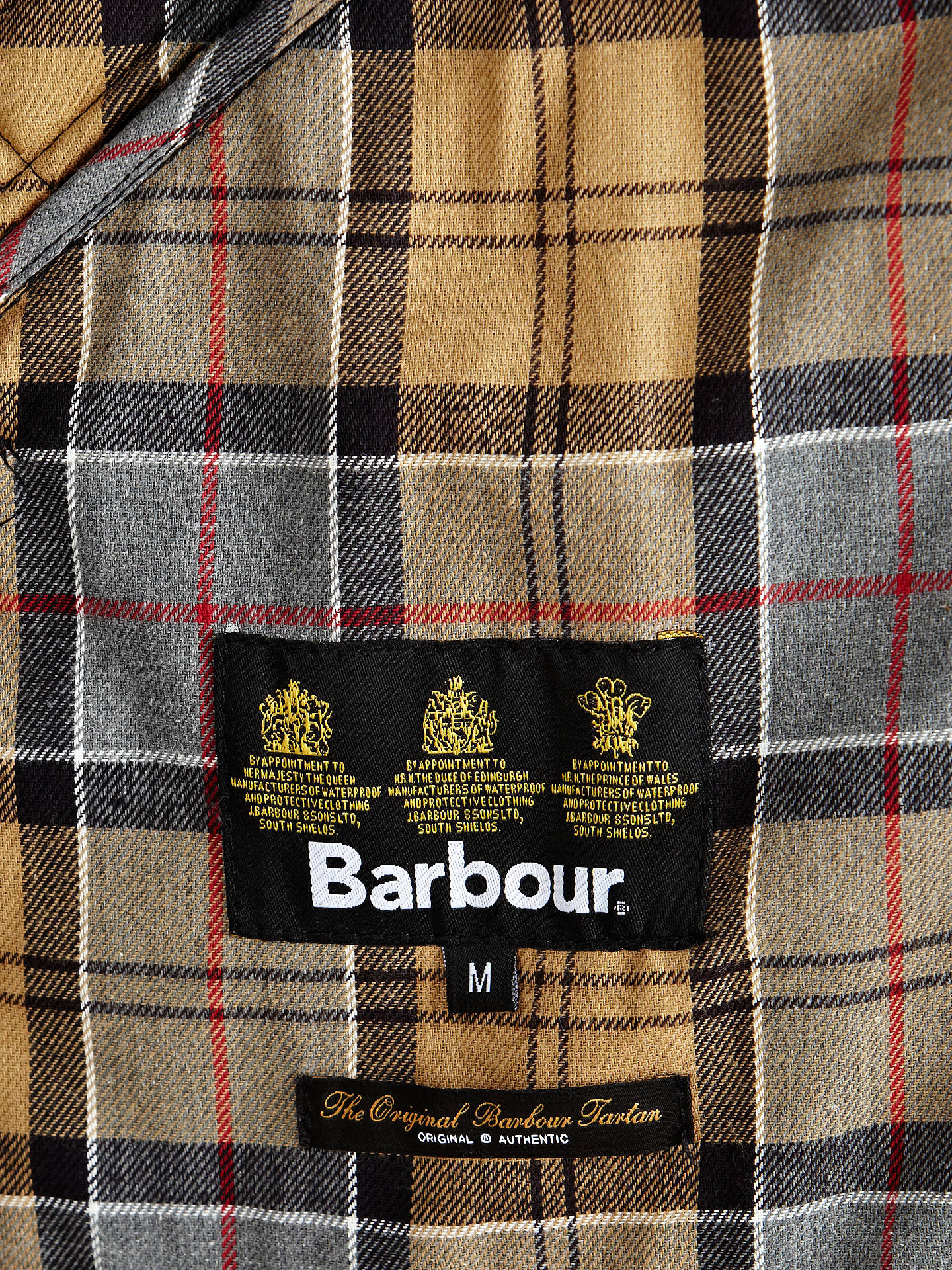 Barbour Waxed Quilted Funnel Neck Jacket, Black at John Lewis & Partners