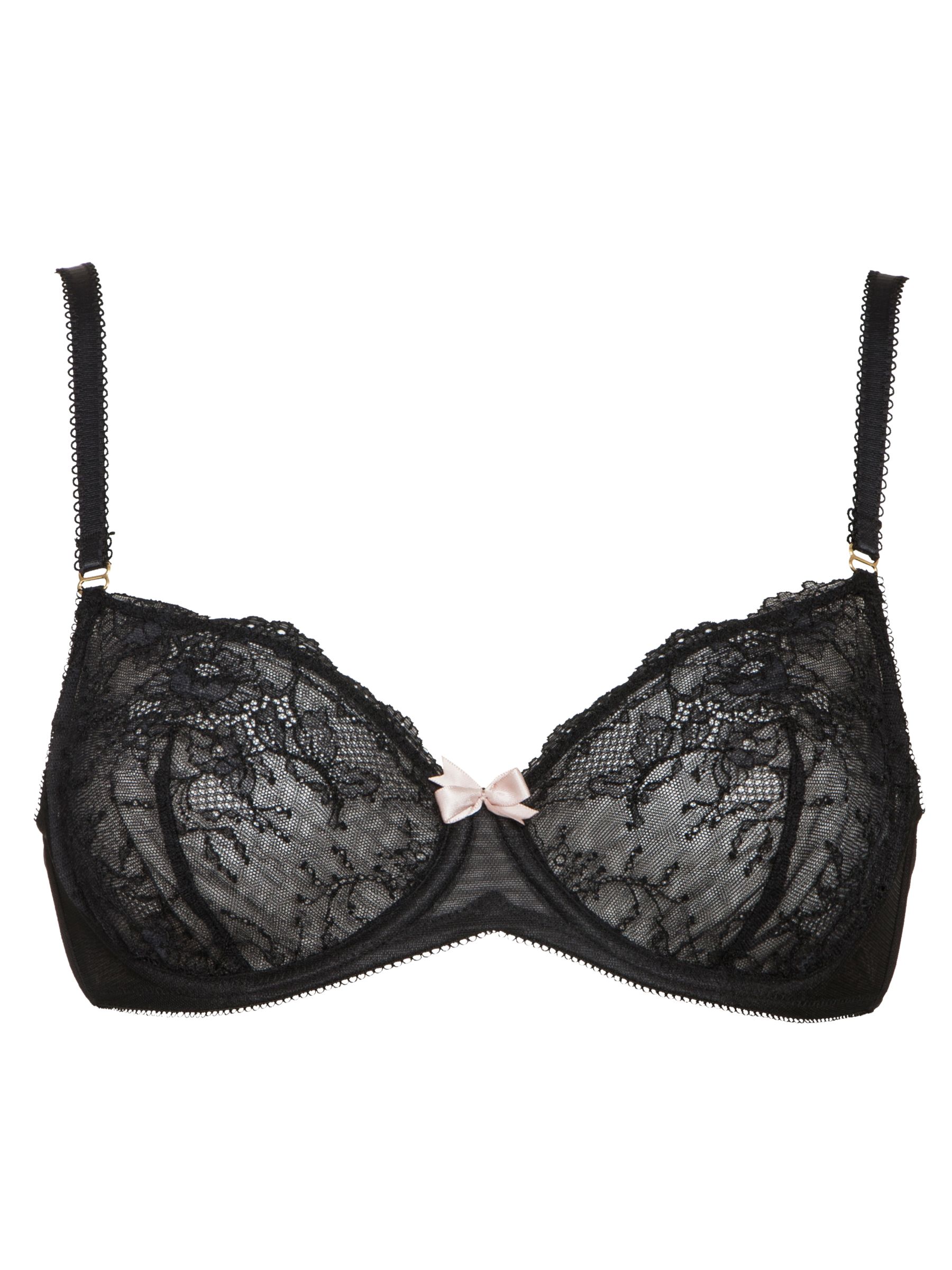 COLLECTION by John Lewis Genevieve Lace Non-Padded Balcony Bra, Black