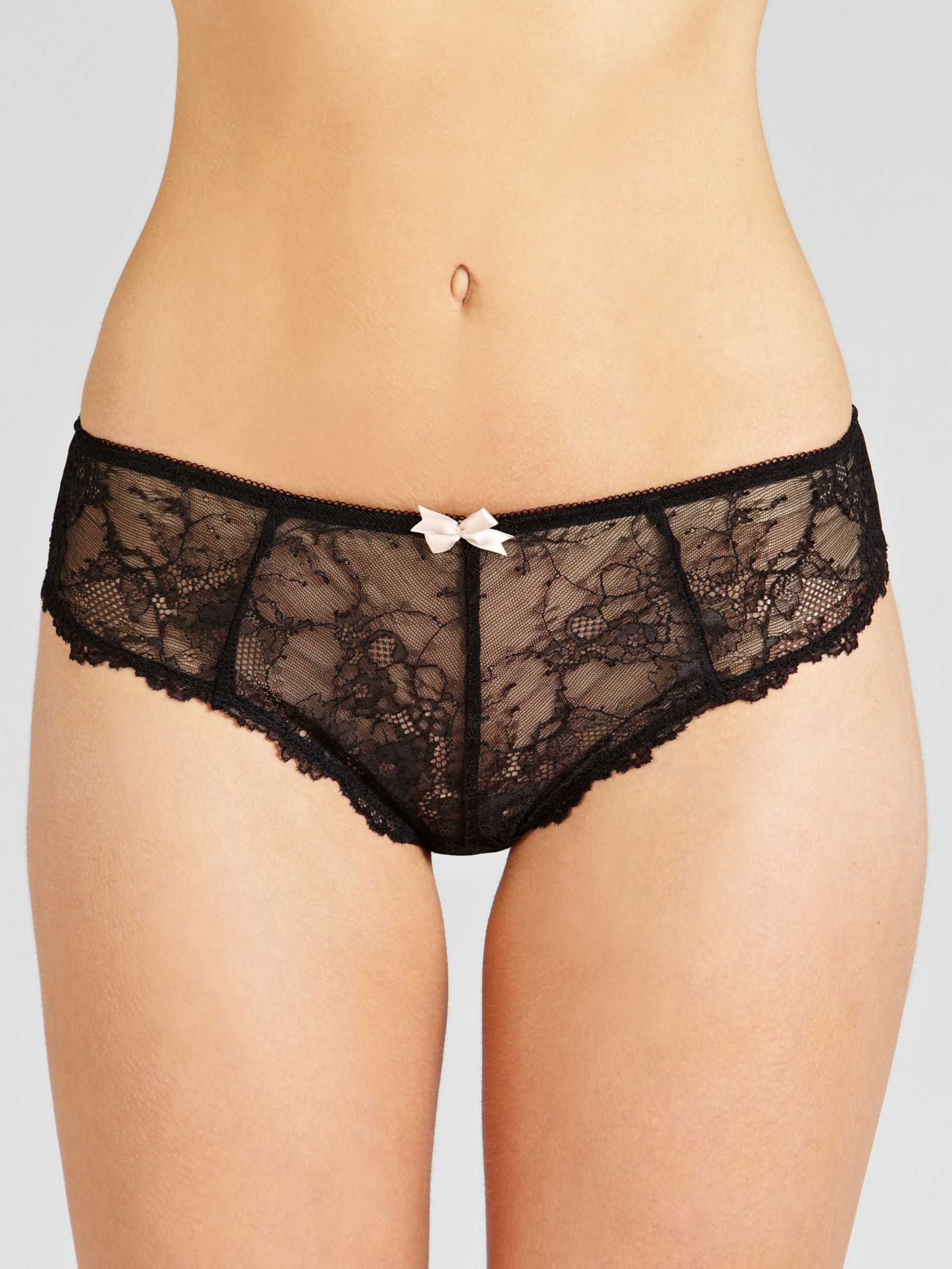 COLLECTION by John Lewis Genevieve Lace Briefs, Black