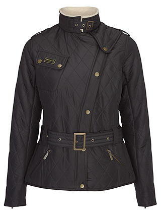 Barbour International Matlock Quilt Jacket, Black at John Lewis & Partners
