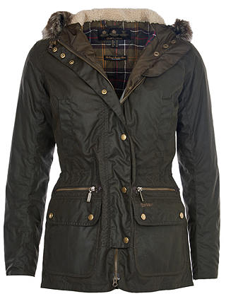 Barbour Kelsall Waxed Hooded Jacket, Olive