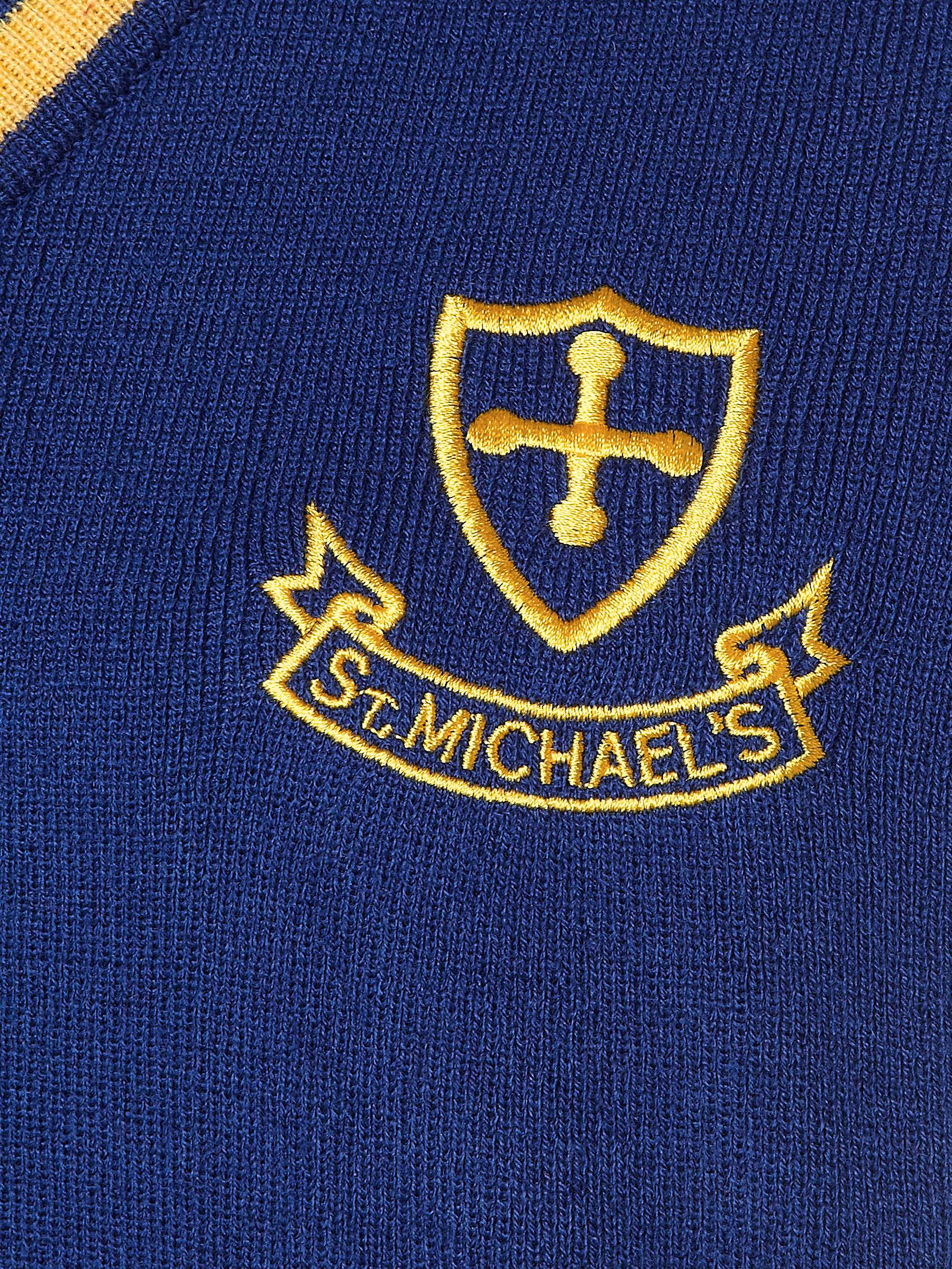 Buy St Michael's Church of England Preparatory School Unisex Jumper, Royal Blue/Amber Online at johnlewis.com