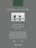 John Lewis Natural Collection Hungarian Goose Down Bedding, White