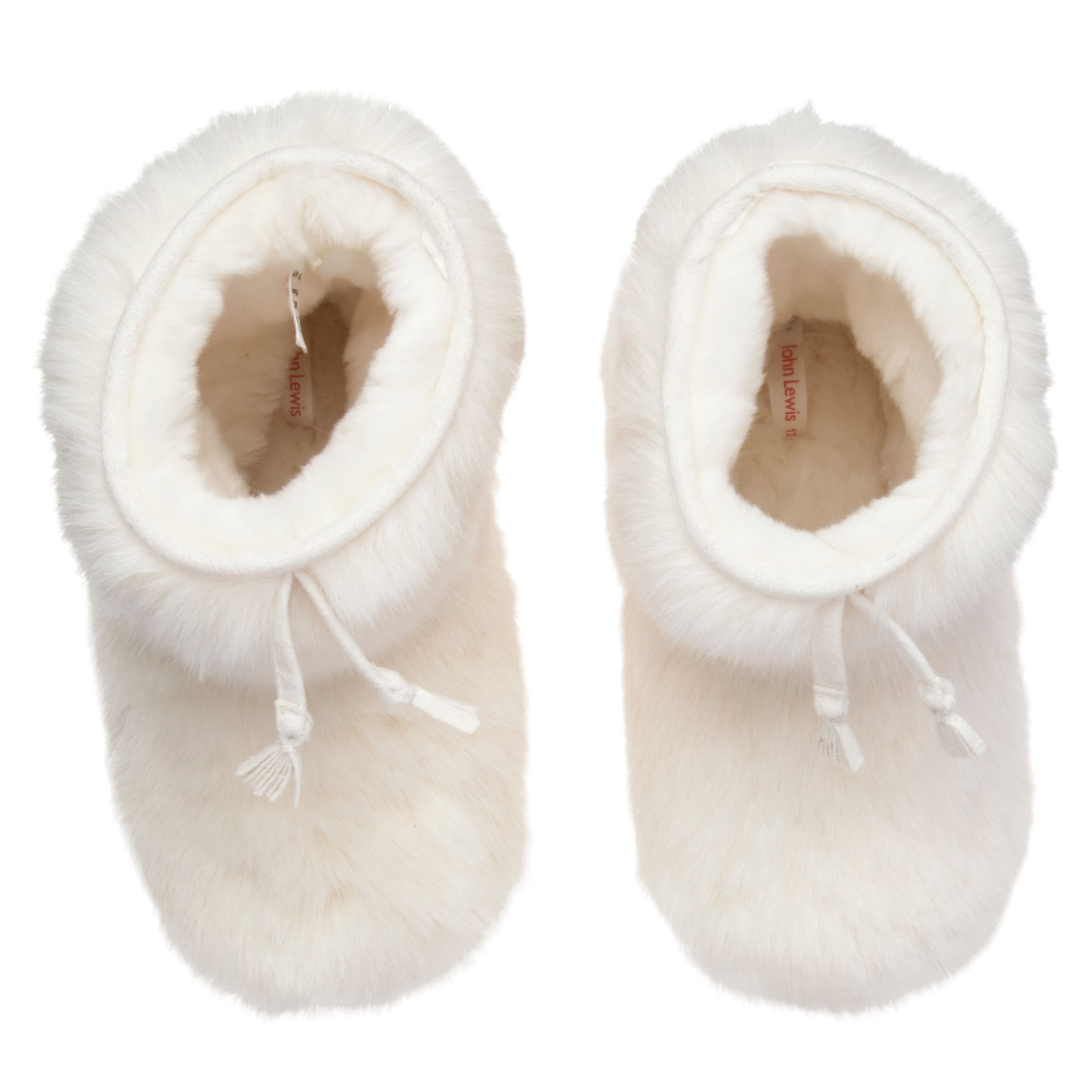 white furry slipper boots