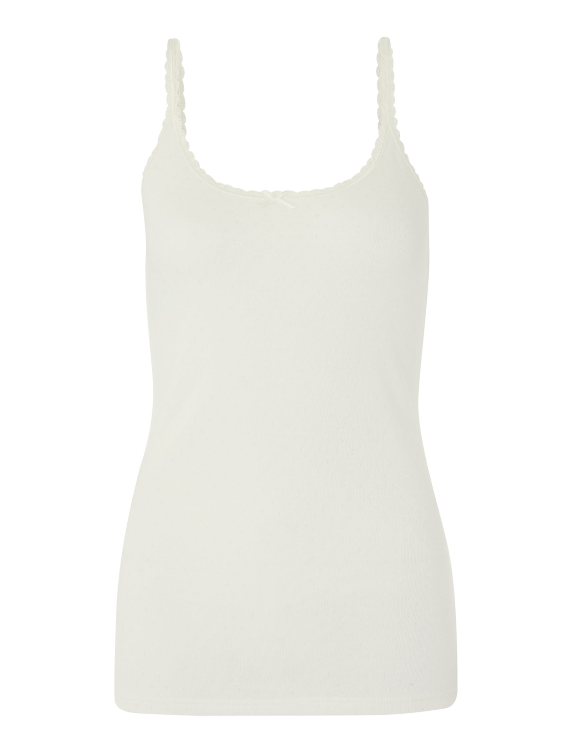 John Lewis Thermal Pointelle Camisole, Ivory at John Lewis & Partners
