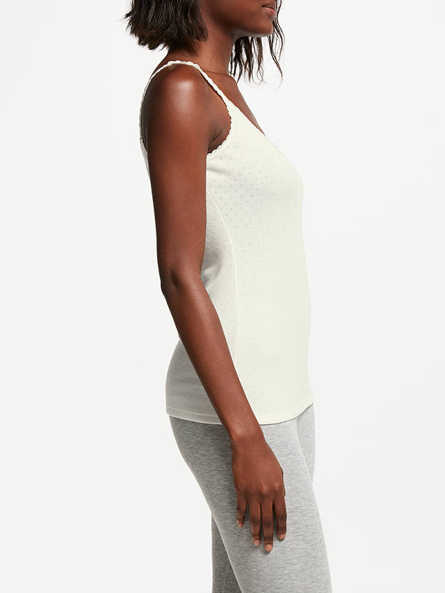 John Lewis Thermal Pointelle Camisole, Ivory