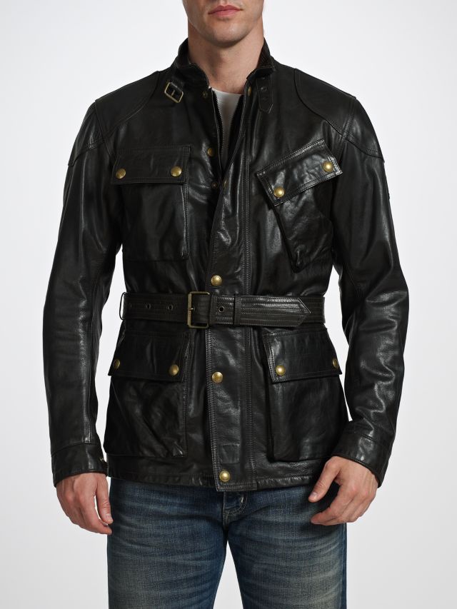 Belstaff Panther Leather Biker Jacket, Black